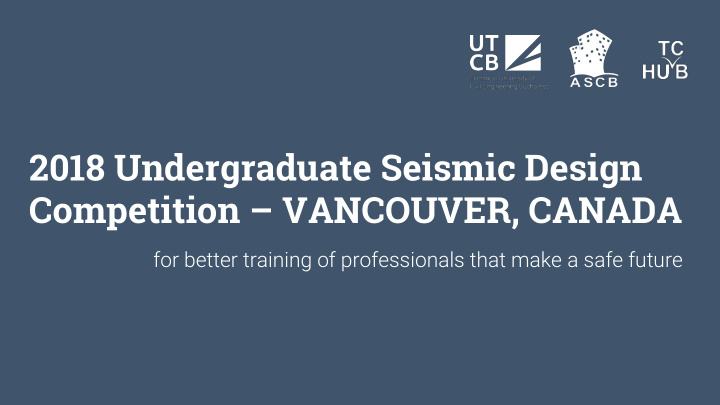 2018 undergraduate seismic design