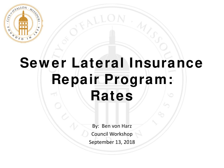 sew er lateral insurance repair program rates