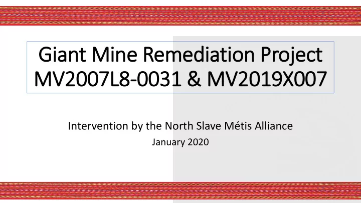 giant mine remediation project