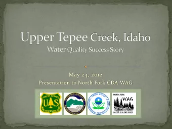 May 24, 2012  Presentation to North Fork CDA WAG  1 st and 2 nd order streams  Nearly 49