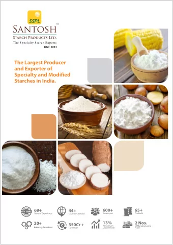 Starches in India.  Specialty and Modified  and Exporter of  The Largest Producer  Plant  of