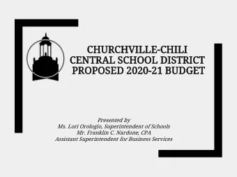 CHURCHVI  VILLE  LE-CHILI  ILI  CENTRA  RAL SC  SCHOOL D  DIST  STRI  RICT  PROPOSED 2  ED 2020