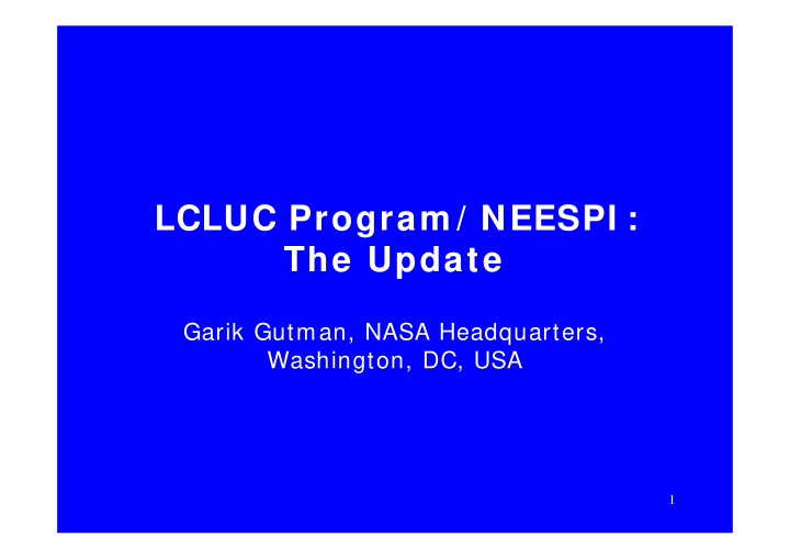 lcluc program neespi the update