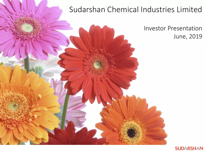 sudarshan chemical industries limited