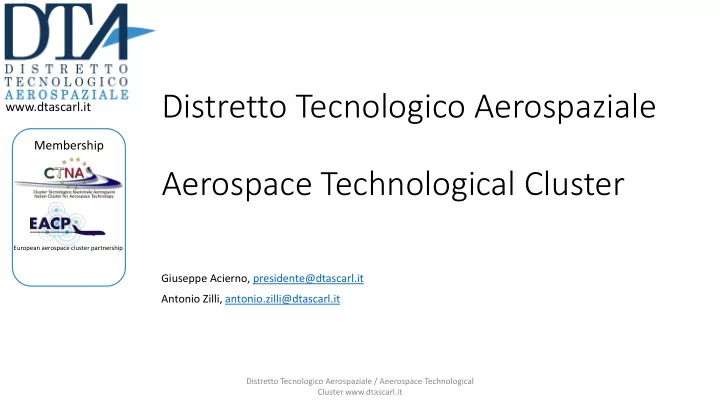 distretto tecnologico aerospaziale