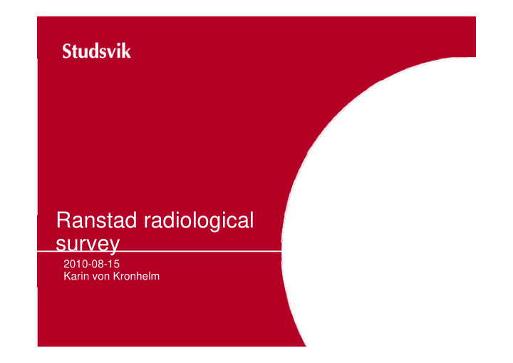 ranstad radiological survey