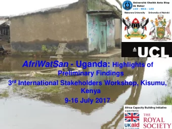 Network of Urban Observatories : smallest  scale of town - Lukaya TC Lukaya TC: 38 km 2 ;