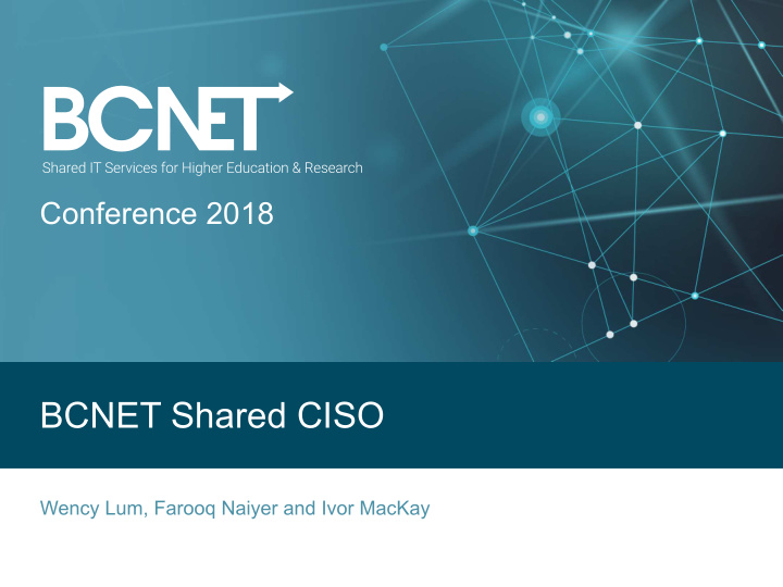 bcnet shared ciso