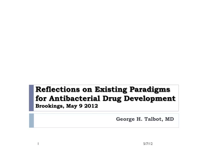 george h talbot md