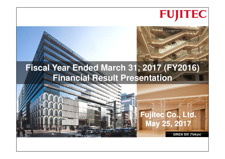fiscal year ended march 31 2017 fy2016 financial result