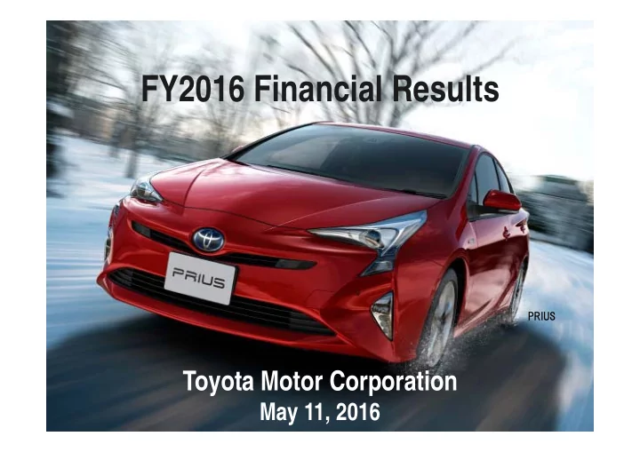 fy2016 financial results