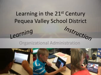 Pequea Valley School District  Organizational Administration  How has learning changed? STEM 8 th