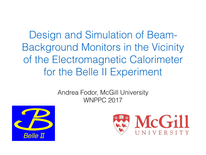 design and simulation of beam background monitors in the
