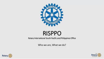 RISPPO  PPO  Rotary I  Internatio  ional S  Sout  uth P  h Pacific  ic and  nd Phi  Philipp  ppines