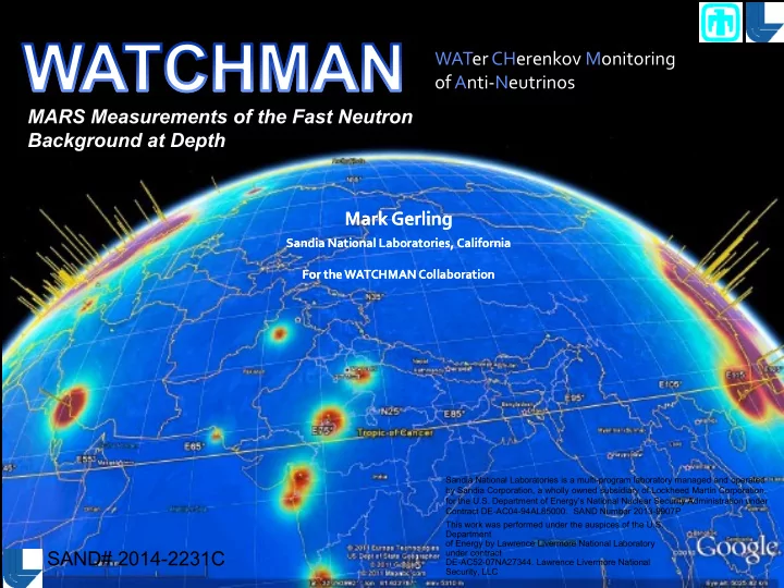 mark gerling for the watchman collaboration