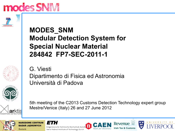 modes snm modular detection system for special nuclear