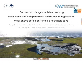 I. Introduction II. Study area III. Methods IV. Results V. Discussion VI. Conclusion  OM