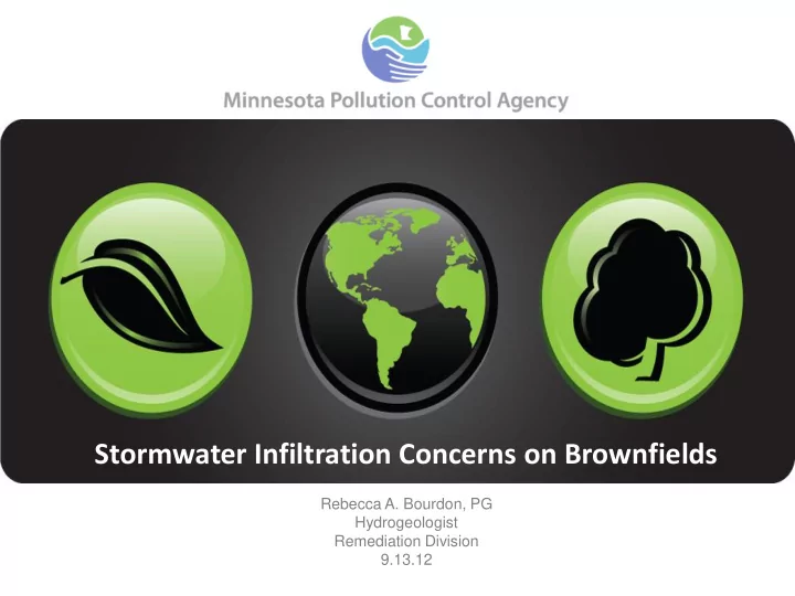 stormwater infiltration concerns on brownfields