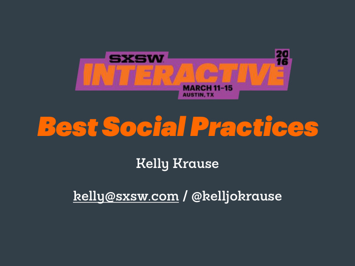 best social practices