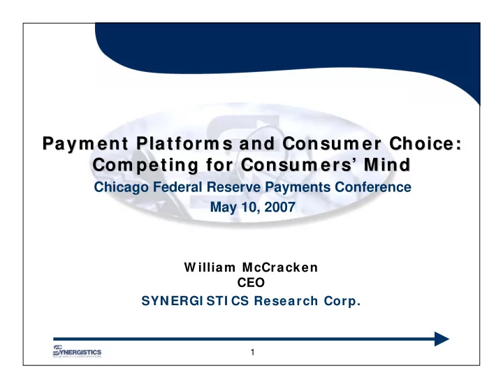 paym ent platform s and consum er choice paym ent