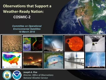 Observations that Support a  Weather-Ready Nation:  COSMIC-2  Committee on Operational