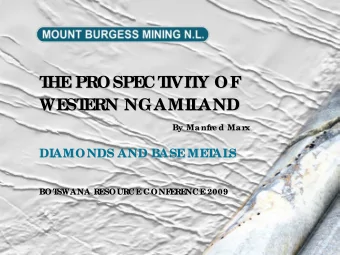 T  HE  PROSPE  CT  IVIT  Y OF  T  HE  PROSPE  CT  IVIT  Y OF  WE  ST  E  RN NGAMIL  AND  WE  ST  E