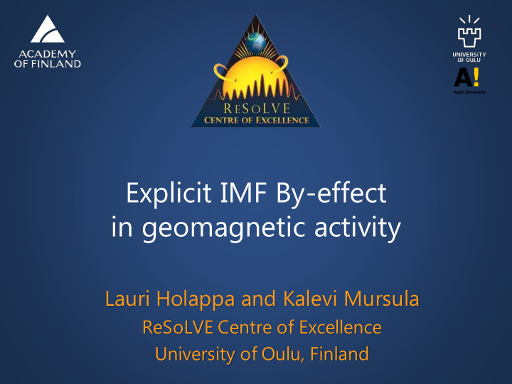 in geomagnetic activity