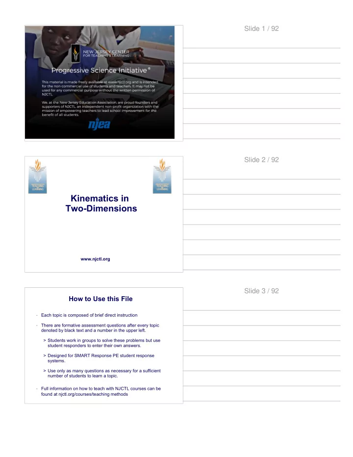 kinematics in