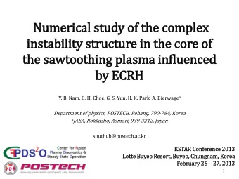Nu  Numerical stud  udy o  of the  e com  omplex  insta  tabilit  ity s  structu  ture i  e in t