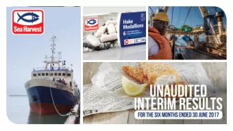 INTERIM RESULTS  FOR THE PERIOD ENDED 30 JUNE 2017  Legal disclaimer and basis of preparation For