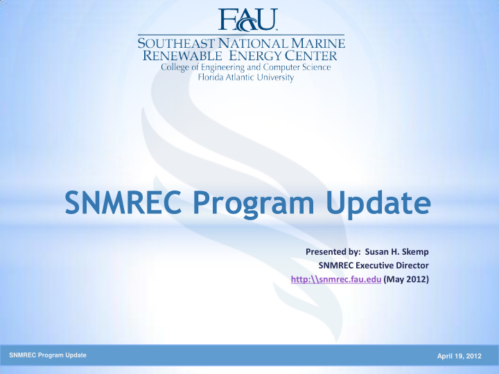 snmrec program update