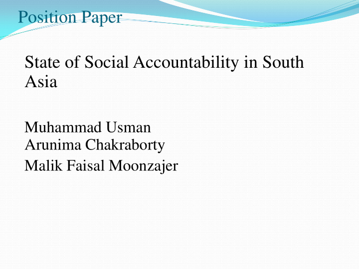 position paper state of social accountability in south