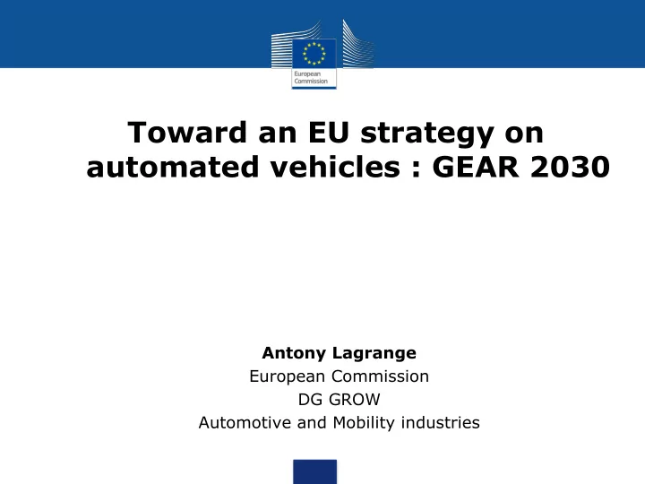 toward an eu strategy on
