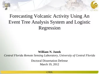 Forecasting Volcanic Activity Using An  Event Tree Analysis System and Logistic  Regression