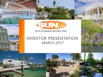 INVES  ESTOR P  R PRES  RESEN  ENTATION  MAR  ARCH 2017  2017  FORWA  WARD-LOOK  OOKING  NG S