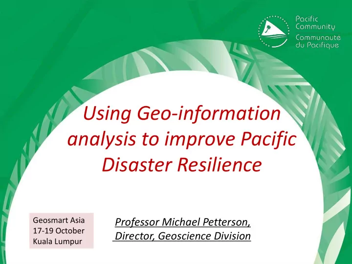 using geo information