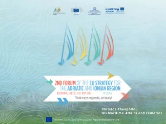 Christos Theophilou  DG Maritim e Affairs and Fisheries  This event is co-financed by the European