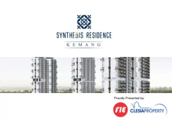 Proudly Presented by:  Synthesis Development  The Plaza a Semanggi  1999  De Oaze  e Tomang