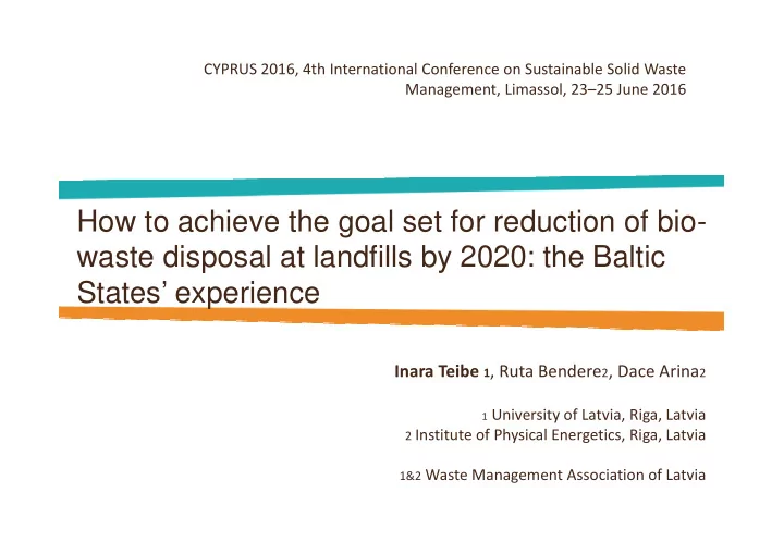 how to achieve the goal set for reduction of bio waste