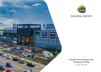 Results Presentation and  Company Profjle  as at 30 June 2020  TABLE OF CONTENTS  3  RESULTS