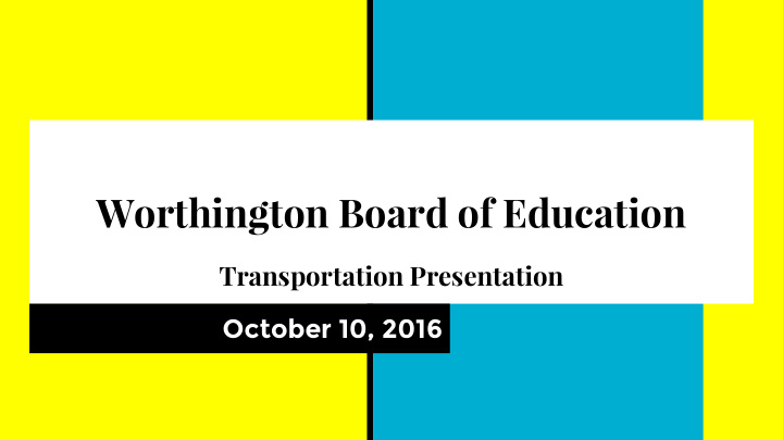 worthington board of education