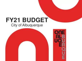 FY21 BUDGET  City of Albuquerque  FINANCIAL HEALTH  HTTPS://NYTI.MS/3IMFVZ3  COST-SAVING  MEASURES