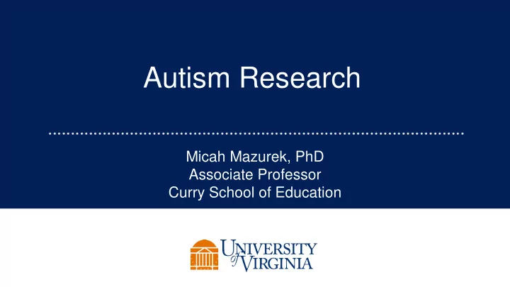autism research