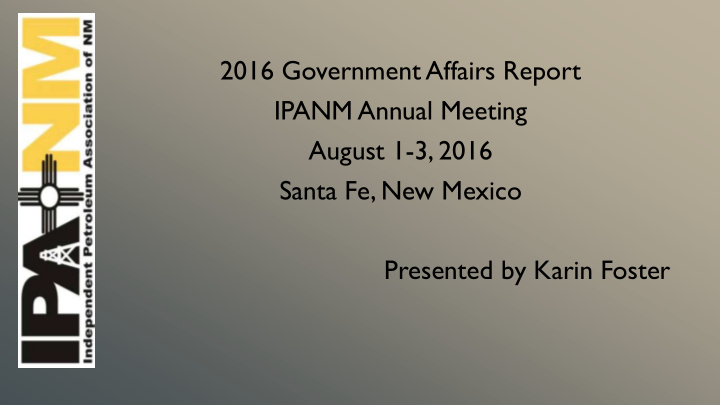 ipanm annual meeting august 1 3 2016