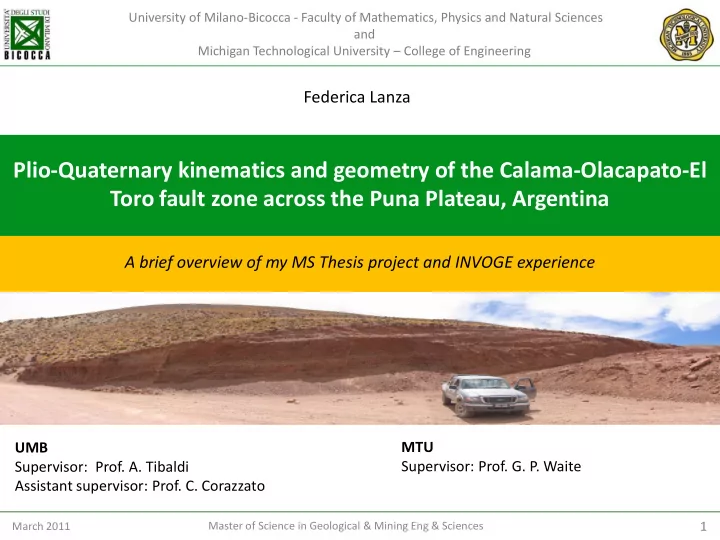plio quaternary kinematics and geometry of the calama