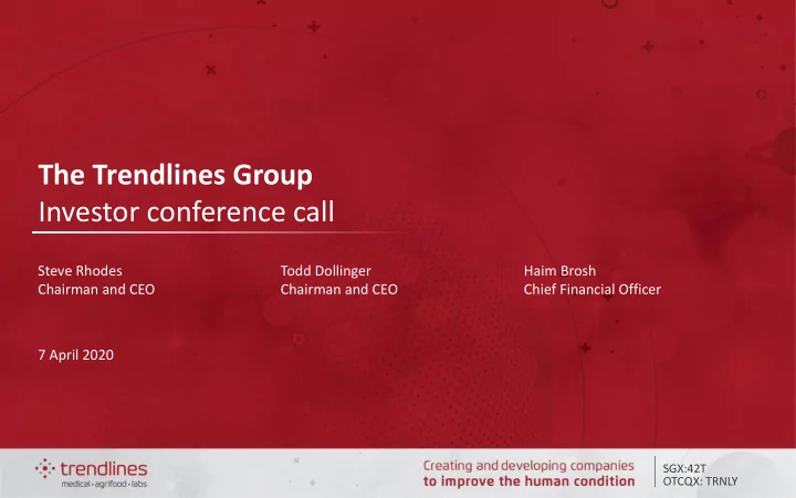 the trendlines group