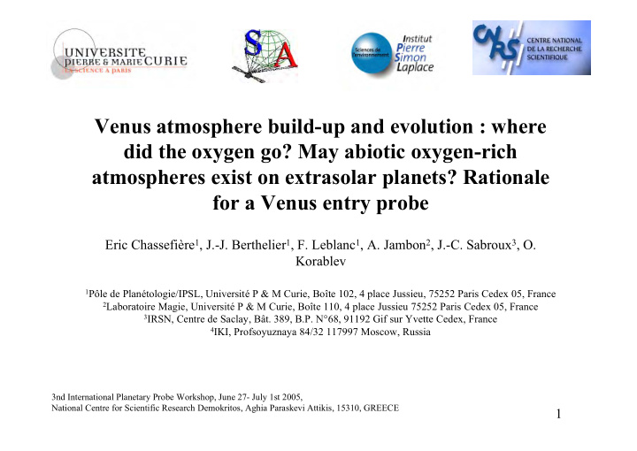 venus atmosphere build up and evolution where did the