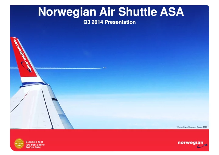 norwegian air shuttle asa norwegian air shuttle asa