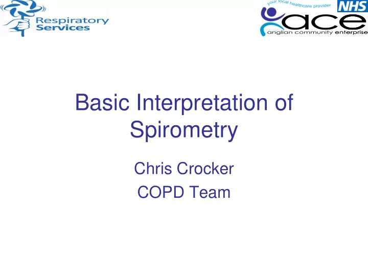 basic interpretation of spirometry