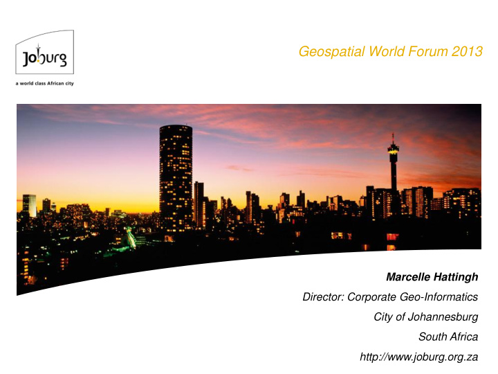 geospatial world forum 2013